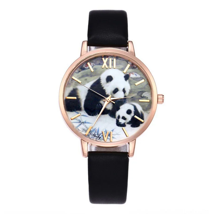 Shsby-Reloj de pulsera con correa de cuero de estilo chino para mujer, de cuarzo, de oro rosa, informal