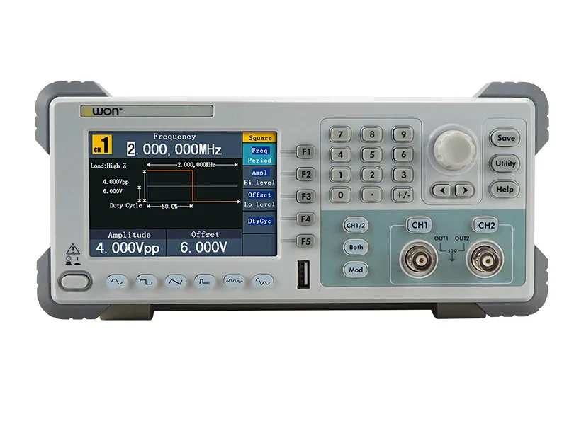 

OWON AG1012 2-CH DDS Arbitrary Waveform Generator 125Msa/S 14bits 10Mhz 26 wave