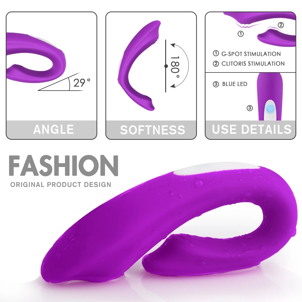 Female Vagina Vibrators Clitoris Anal Dual Stimulate U Type Vibrating Masturbator Wireless Remote Sex Toys for Women Adult Goods