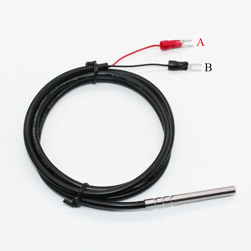 -20~100'C waterproof PT100 probe thermal resistance 304 stainless steel 5*50mm PT100 sensor temperature sensor