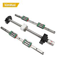 2 pc HGR15 150 -1150 15mm Linear guide +4 HGH15CA hgw15cc SFU1204 ball screw with BKBF10 DSG12H housing +coupler for cnc parts