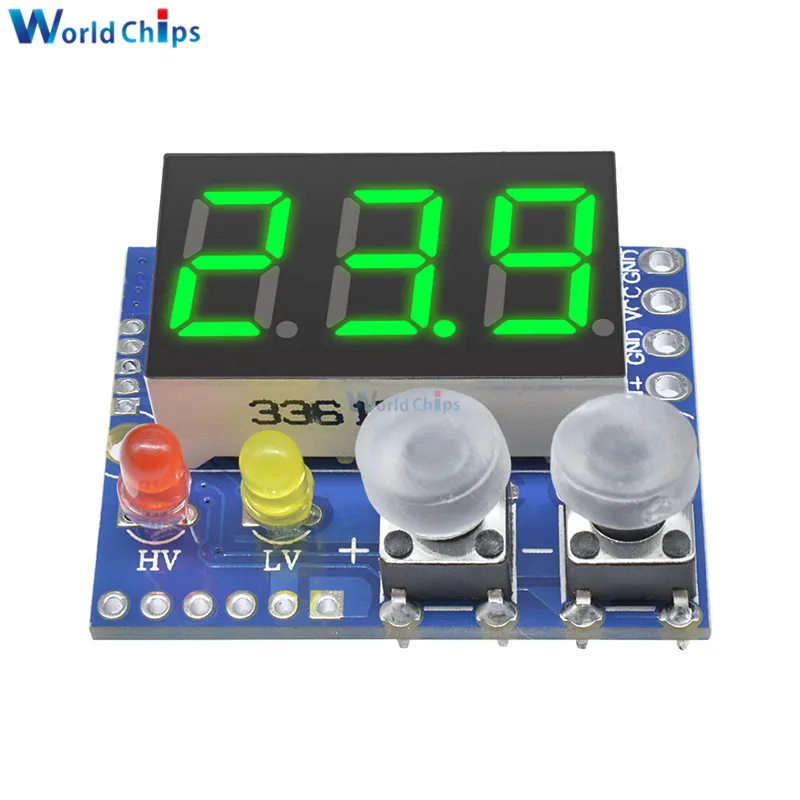 diymore DC 0-99.9V Green LED Panel Digital Voltmeter With Alarm Indicator Voltage Display Meter Module Board