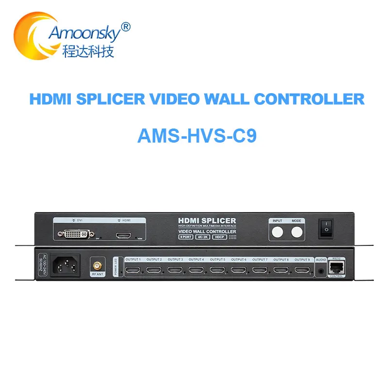 HVS-C9 TV Video Pengontrol Dinding Splicer Prosesor 4K Audio Video Splicer Splitter Switch 3X3 2X2 2X4