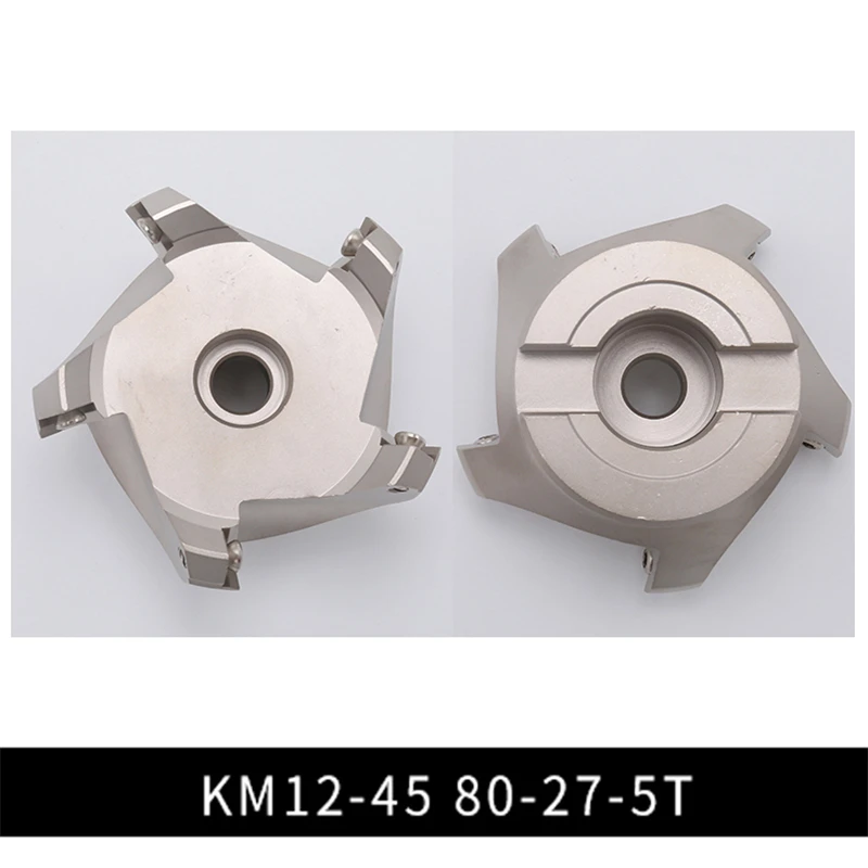 

OYYU KM12-80-27-5T 45 degrees Chamfer Face Milling Cutter Head for Steel 80mm Diameter SEKT1204 SEHT1204 CNC Carbide Mill Insert