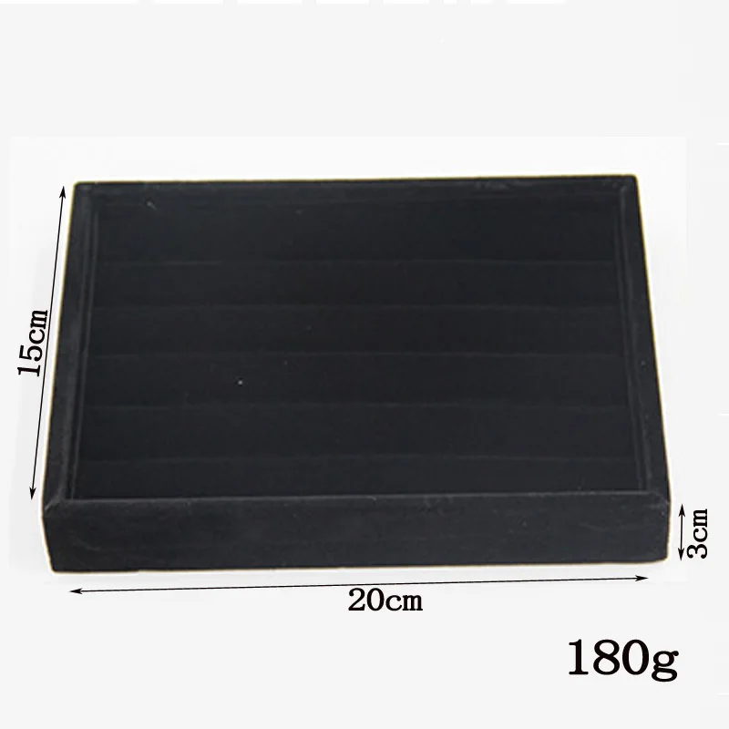 Wholesale DIY Cases 20*15*3cm Gray Velvet Drawer Dividers Partition Organizer Tray DIY Stuff Jewelry Hair Band Storage Box