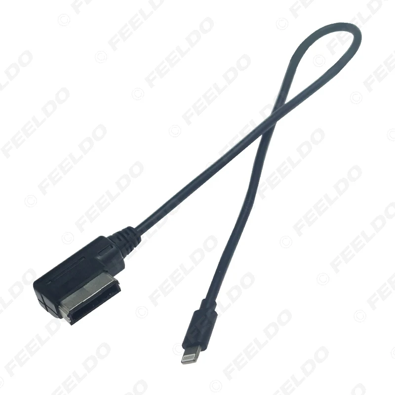 FEELDO AMI/MDI Interface To Lightning Jack Power Charger Only Adapter Cable For Audi/Volkswagen Car(Model Year:2009~2014)