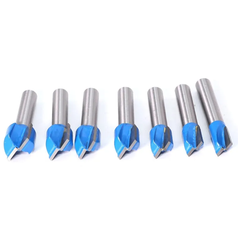 1/4/16ppc 8mm haste superfície aplainamento fresagem de madeira roteador bits 16 tamanhos inferior limpeza corte de madeira roteador bit