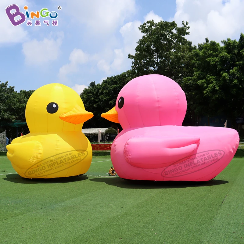 Low price 3 Meters High / 9.8ft Tall Inflatable Pink Duck Model Balloons For Event Decoration - BG-C0559