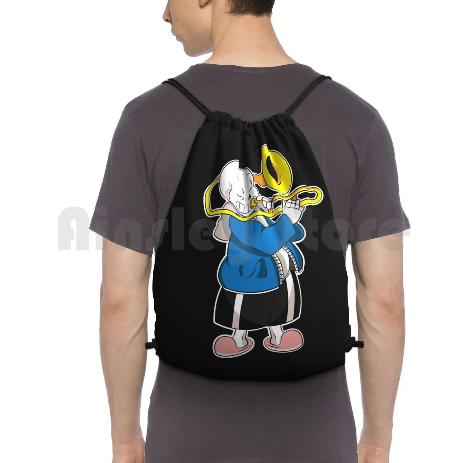 Undertale Sans Backpack Drawstring Bag Riding Climbing Gym Bag Attack Awesome Bones Brothers Bits Back Cute Cool Characters