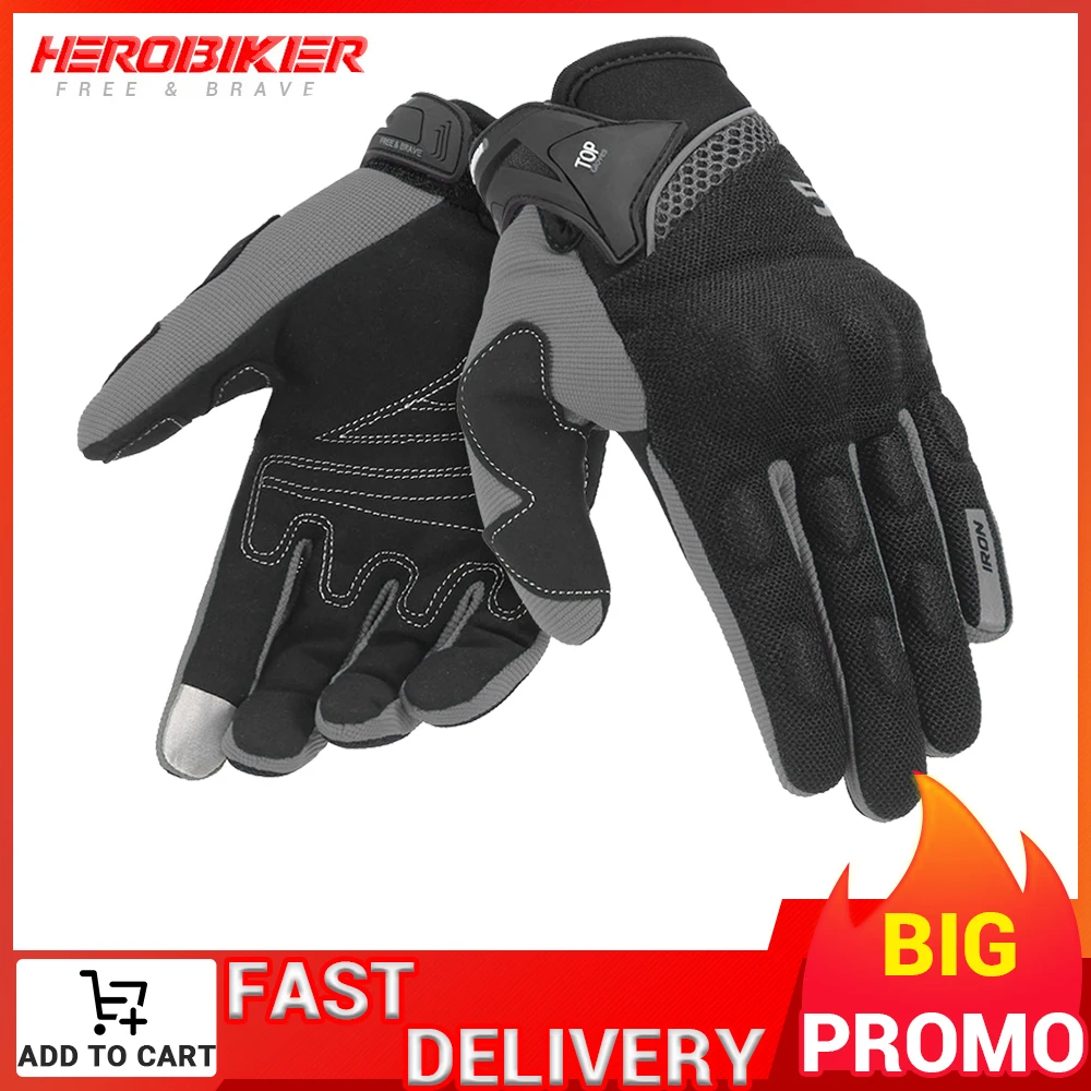 

Herobiker Motorcycle Gloves Waterproof Moto Racing Accessories Breathable Moisture Wicking Bicycle Accessories Full Finger Glove