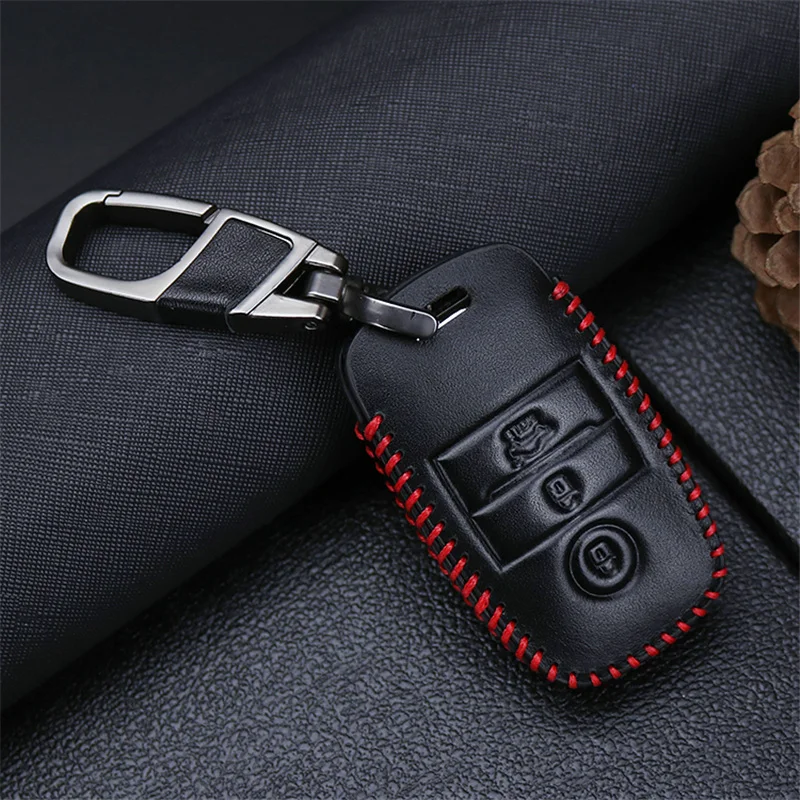 Leather Car Keyring Key Case Cover For Kia Rio Sportage 3 4 2017 2020 k5 Sorento 2021 Niro K5 Soul Cerato Ceed JD Seltos Picanto