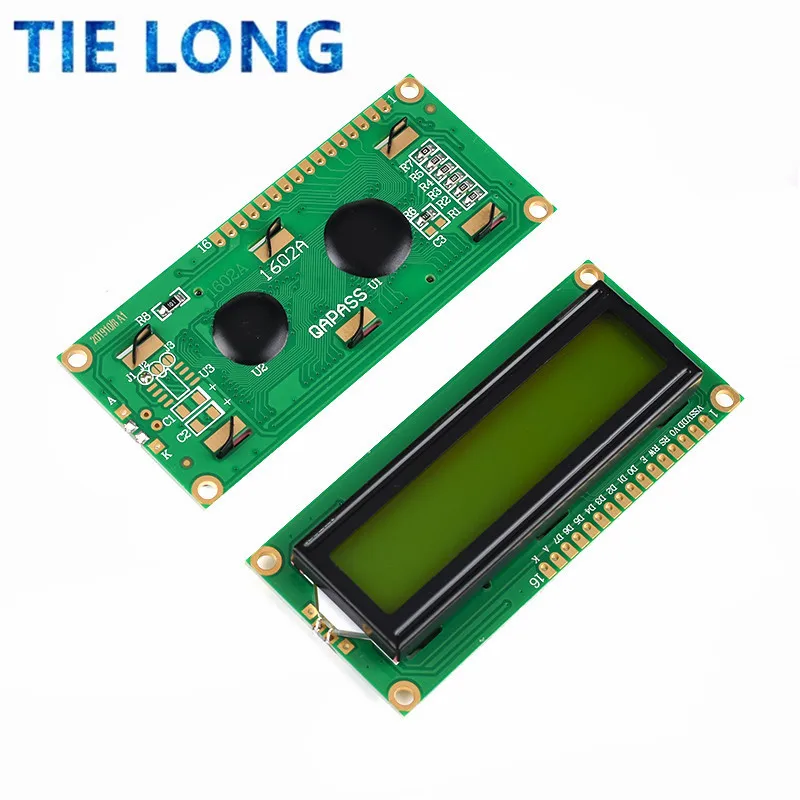 LCD1602 1602 LCD 모듈 파란색/황록색 화면 16x2 문자 LCD 디스플레이 PCF8574T PCF8574 Arduino 용 IIC I2C 인터페이스 5V