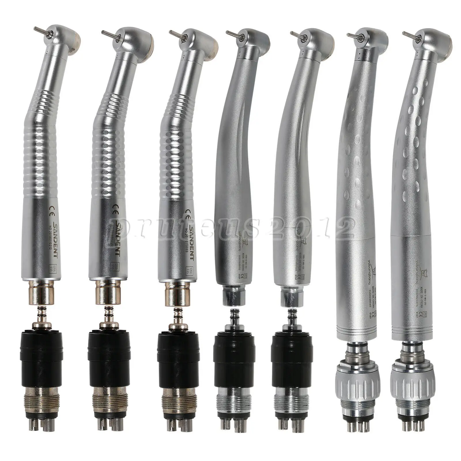 Dental High Speed Handpiece Mini /Standard/Large Head Air Turbine with 4 Hole Quick Coupler Coupling Fit NSK