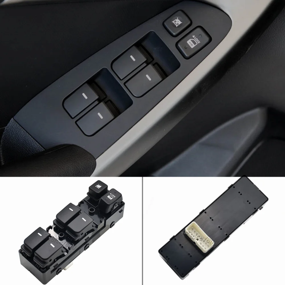 Neuer 93570-1X000 Hauptsteuerschalter für elektrische Fensterheber, passend für Kia FORTE Cerato 2010 2011 2012 935701 X000 – Detail 1