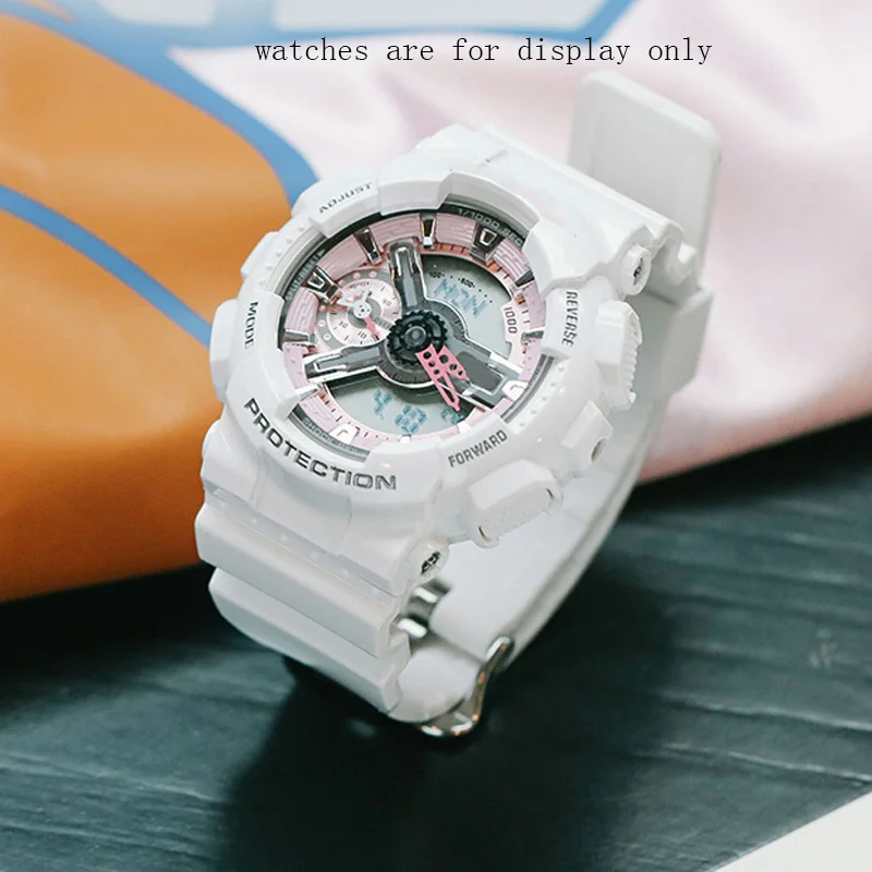 Special Interface Silicone Watchband 16mm Black White Pink Strap Replacement Belt For G SHOCK GMA S120mf 110 130 140