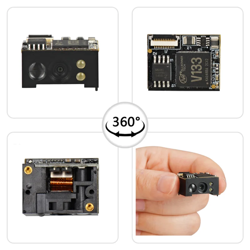 Kiosque Raspberry PI Scanner de codes à barres, Module de lecteur de codes QR 2D, Interface TTL/RS232/USB, lecteur de codes à barres