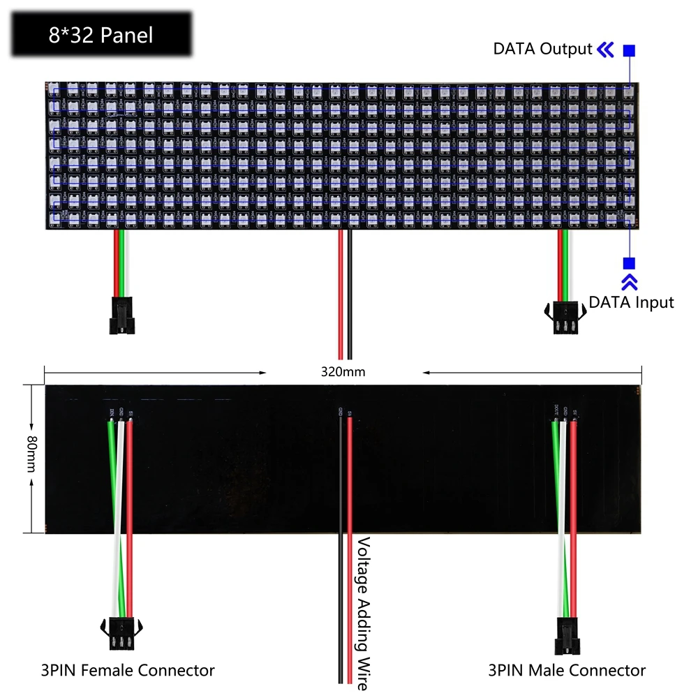 DC5V WS2812B Led Strip Digital Panel Matrix Individually Addressable Light With 5V Led Power Supply SP110E Bluetooth Controller