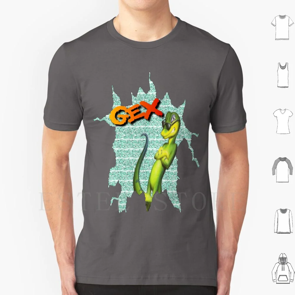 Gex-Tv Static T Shirt Cotton Men DIY Print Gex Gecko Enter The Gecko Deep Cover Gecko Media Dimension Rez Agent Xtra Maraliece