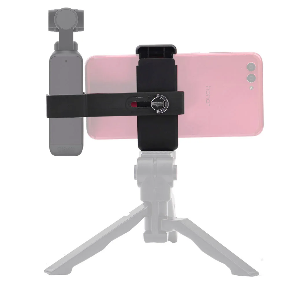 Phone Securing Clip Plastic Material With Metal Tripod For DJI Pocket 2 Handheld Gimbal Stabilizer Tripod Support Accessories