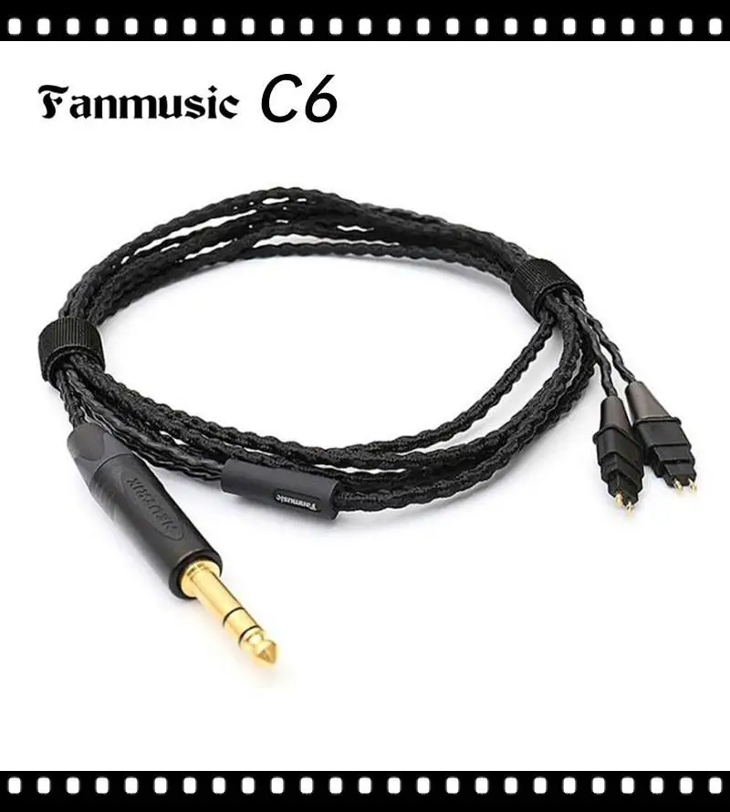 

Fanmusic C6 Oxygen-free copper Cables 6.3 mm/4-pin XLR plug Headphone Upgraded Cable for HD580 HD600 HD650 HD6XX