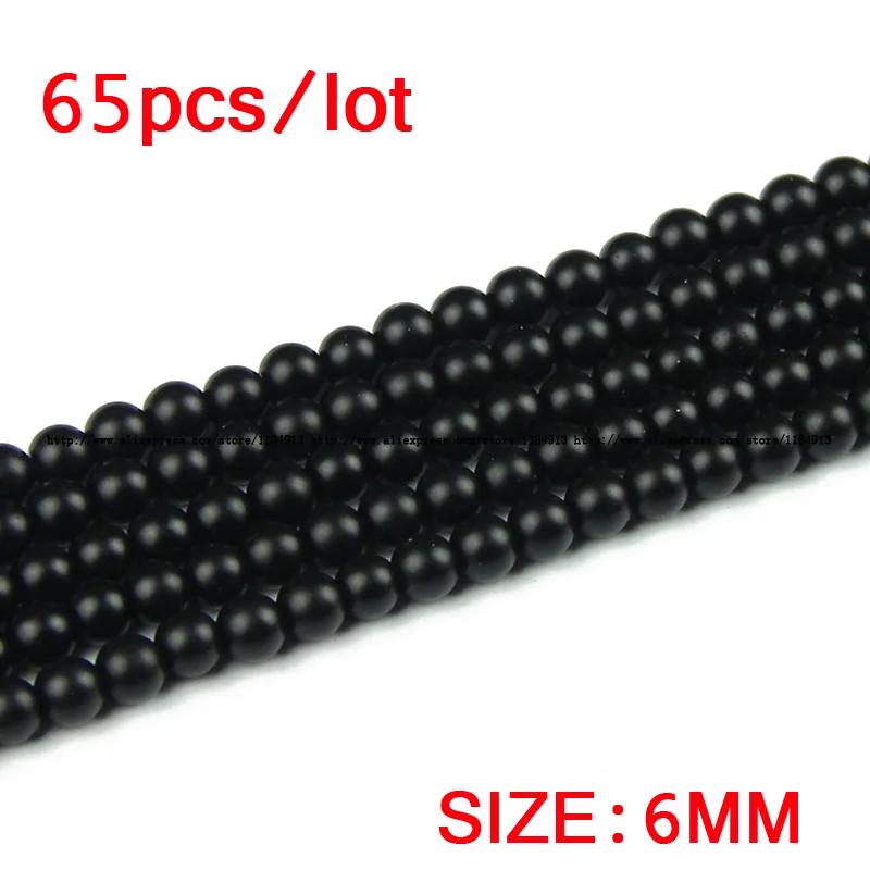 JHNBT Scrub Black Stone Beads Matte Natural Stone Round Loose Beads Ball 4/6/8/10/12MM Jewelry Bracelet Accessories Making DIY