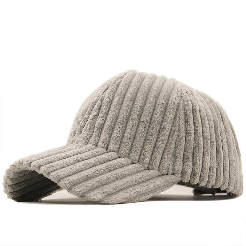 Simple Corduroy Girl winter Baseball Cap Women Casquette Fitted Hats Gorra Trucker Cap Snapback Ladies warm Baseball Hat