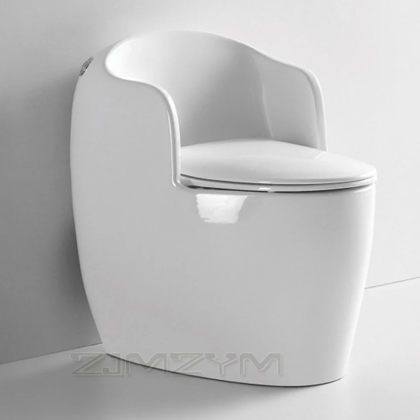 Double Armrest Ceramic Siamese Toilet Slow-down Silent Cover Plate Novel Shape Strange Beautiful Siphon Toilet S-Trap