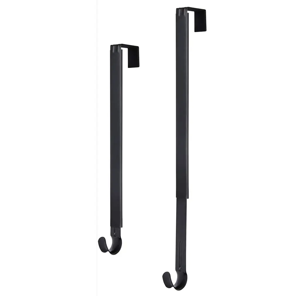 Colgador de puerta de corona ajustable, gancho de Metal, soporte de pared de cocina para el hogar, estante de almacenamiento, organizador, decoración de fiesta de navidad