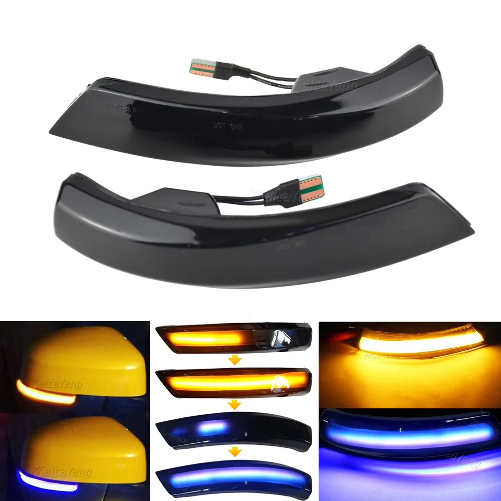 Dynamic Turn Signal Light LED Side Rearview Mirror Sequential Indicator Blinker Lamp For Ford Focus 2 3 Mk2 Mk3 Mondeo Mk4 EU