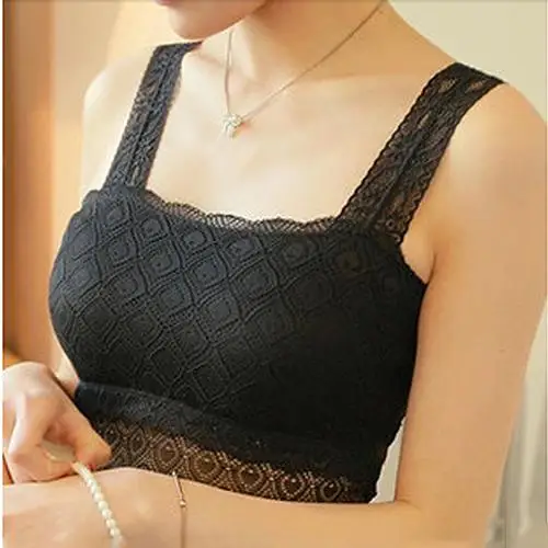 Sexy Women's Lace Top Stretchy Strap Bandeau Bra Crop Summer Bustier Camisole Wholesale Dropshipping New