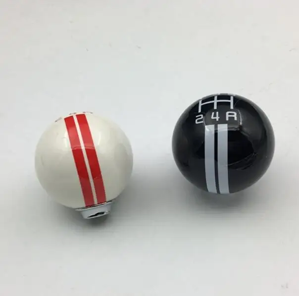 Car 8 billiards Ball Resin Round Shape Manual 5 6 Speed Gear Shift Knob Shifter Lever Fit For Honda Toyota Nissan Mitsubishi