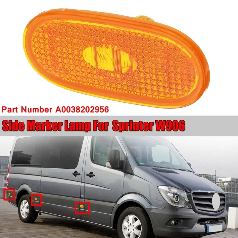 Car Amber Turn Signal Light Side Marker Light for Mercedes Benz Sprinter W906 2006+ A0038202956