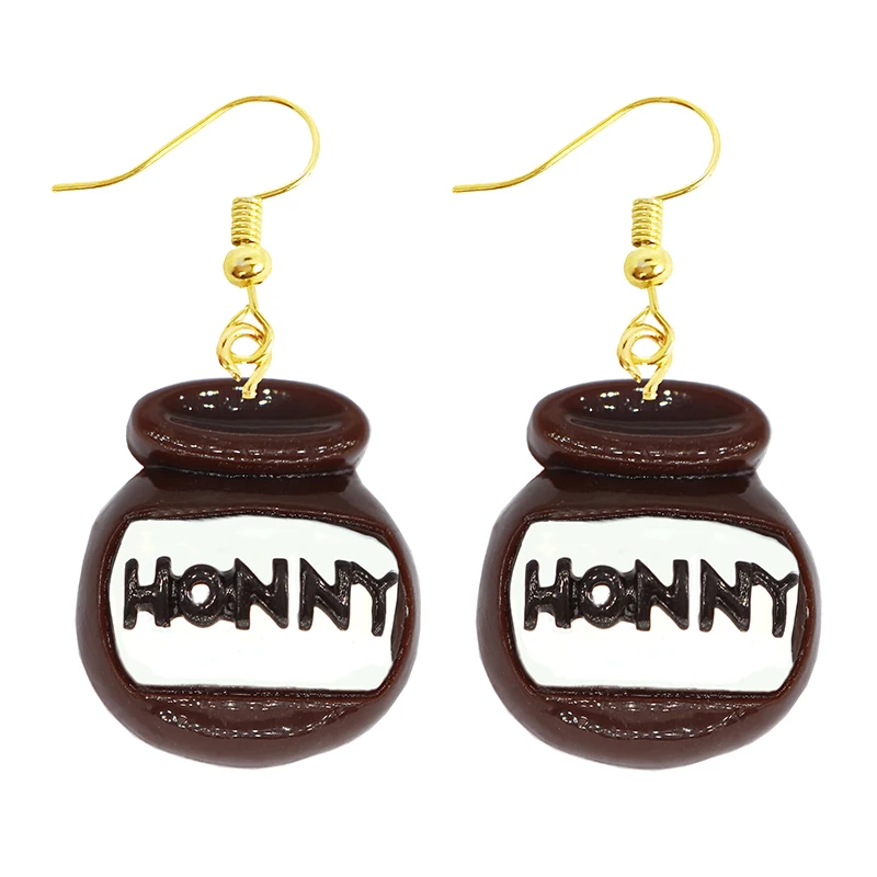 Women Earring Resin Drop Funny Custom Cute Girls Gift Eardrop Kids Food Cookies Ice Cream Bread Avocado Popcorn Chocolate