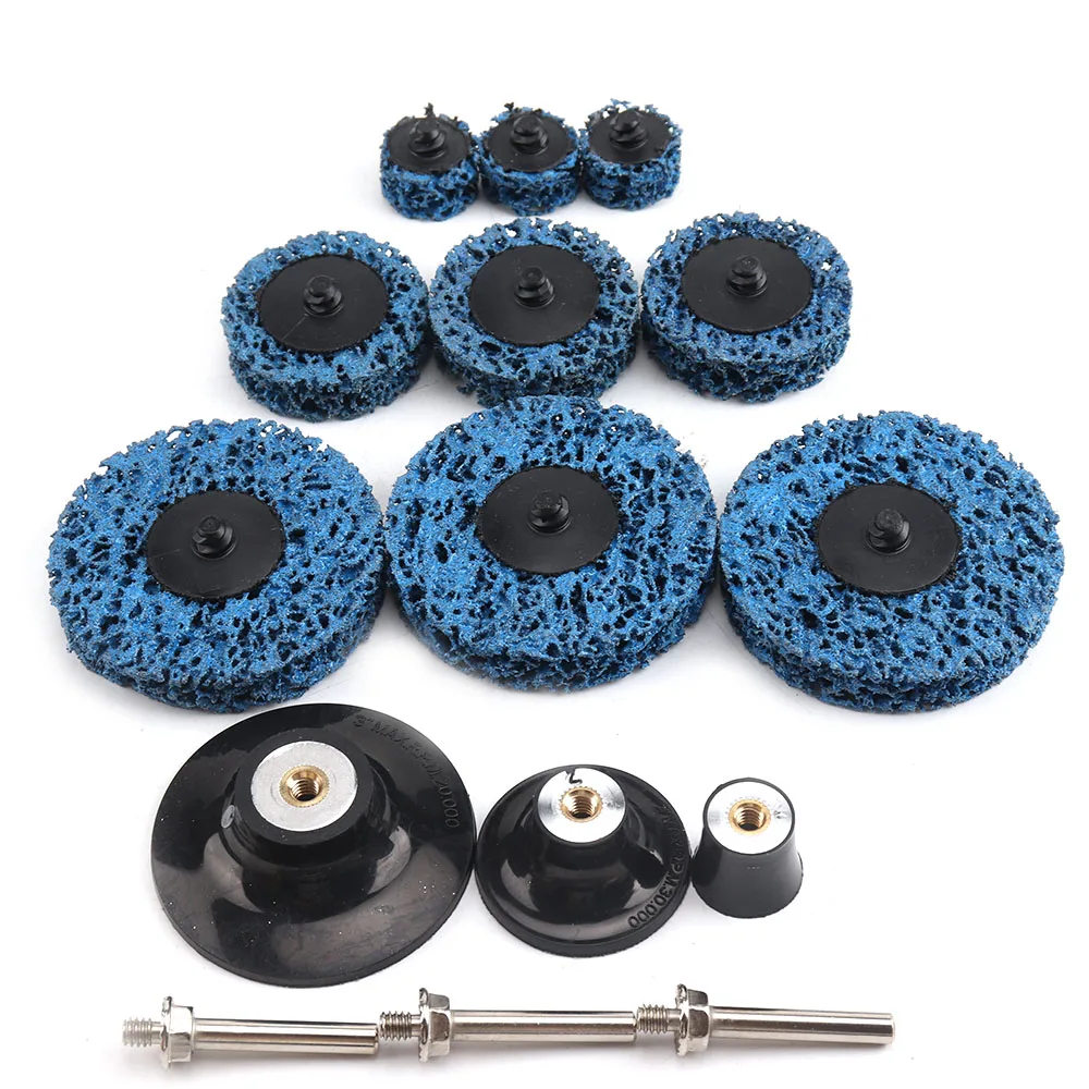 25mm/50mm/75mm Quick Change Strip R-type Disc Easy Abrasive Grinding Wheels+1pc Lock Sanding Disc for Rust Removal