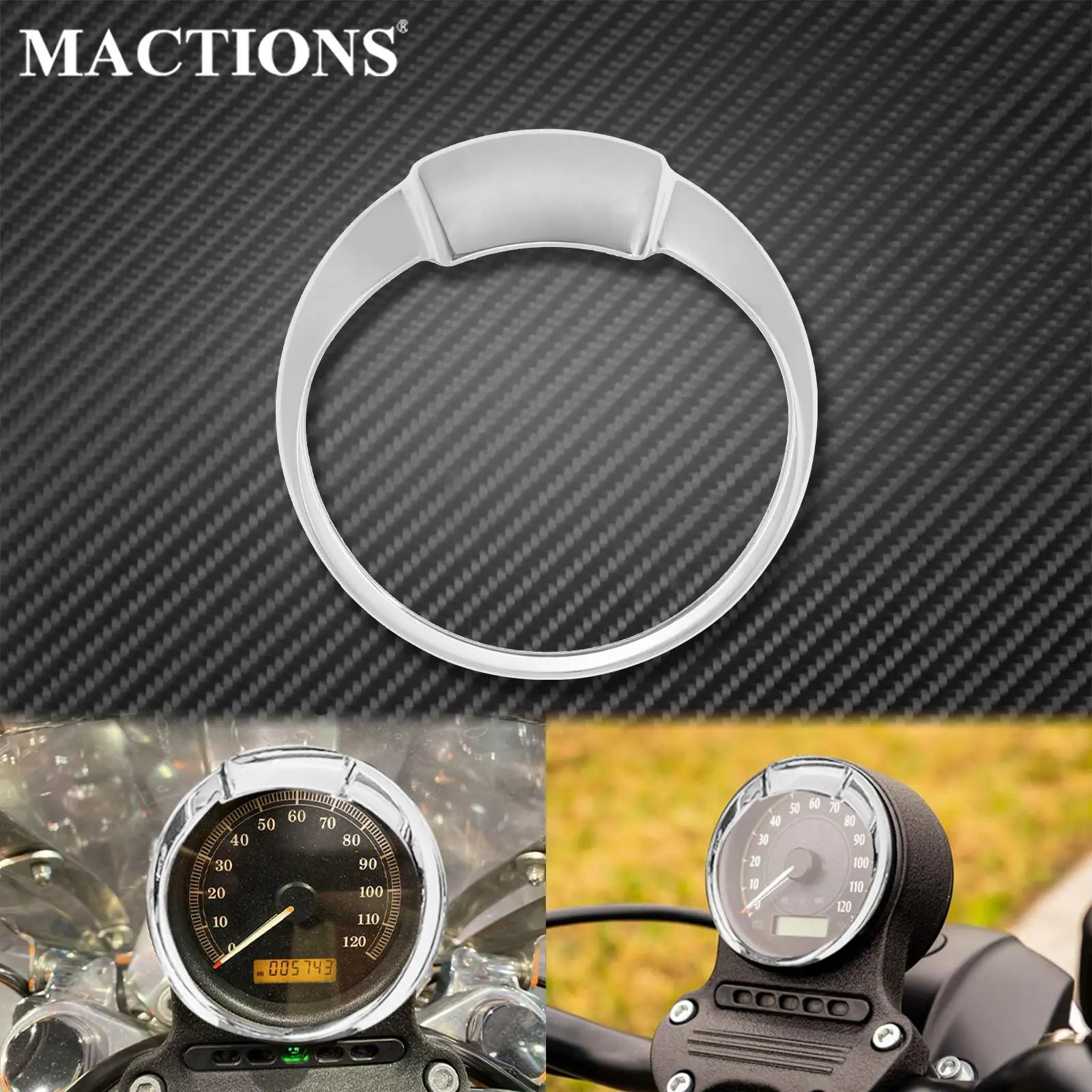 Motorcycle 4'' Speedometer Cover Trim Ring Bezel Visor Chrome For Harley Sportster XL Dyna Fat Bob CVO Limited FLHTKSE Touring