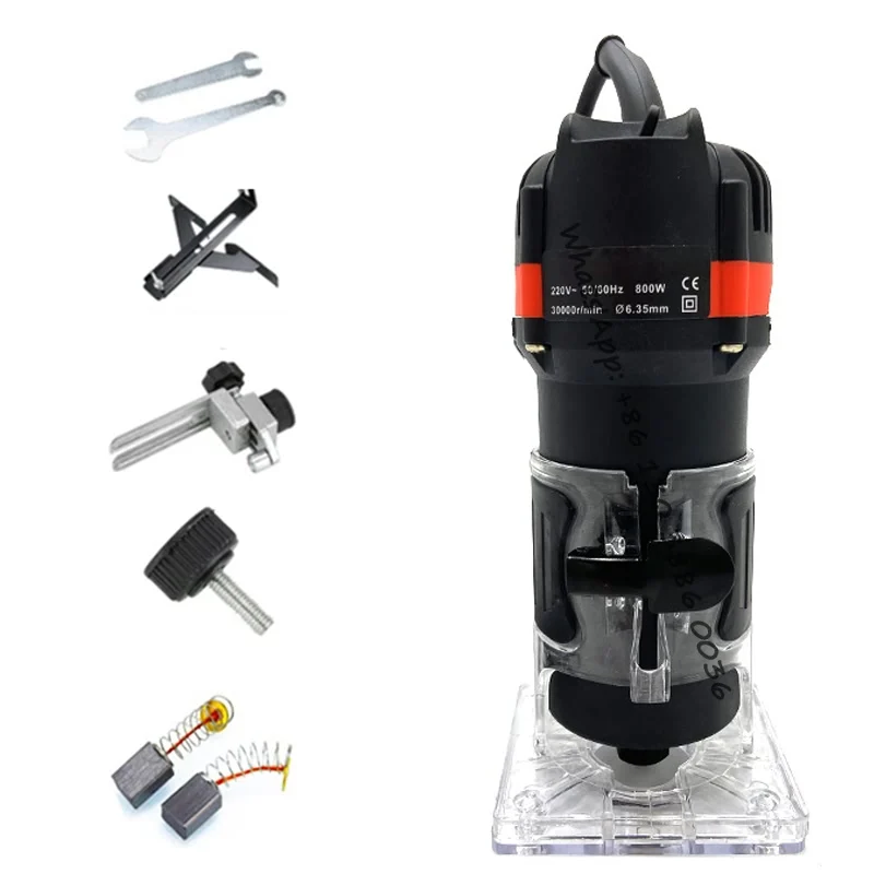 Hot Sale Woodworking Carving Wood Round Router Trimming Tool 800W Milling Engraving Slotting Electric Trimmer Machine Prices