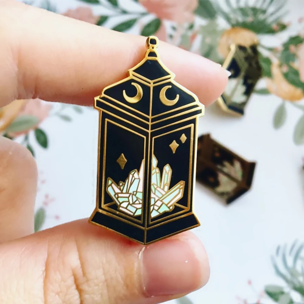 

Gorgeous Beautiful Crystal Lantern Hard Enamel Pin Miraculous Witchy Medal Brooch Lapel Backpack Pins Decor Halloween Gift