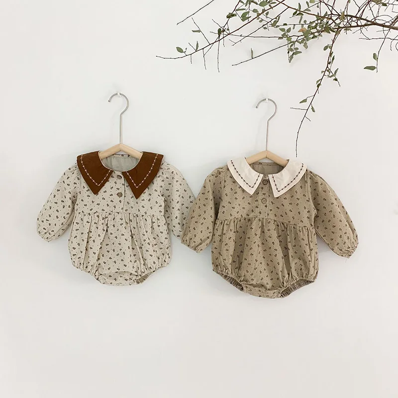 

MILANCEL Baby Clothing Infant Girl Bodysuits Floral One Piece Newborn Clothes