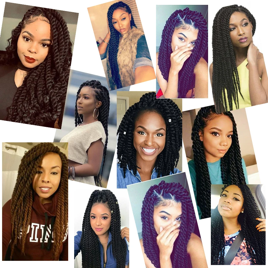 Alileader Synthetic Crochet Box Braids Hair Extensions 12Color Synthetic Box Braids Hair Extensions Crochet Synthetic Hair Braid