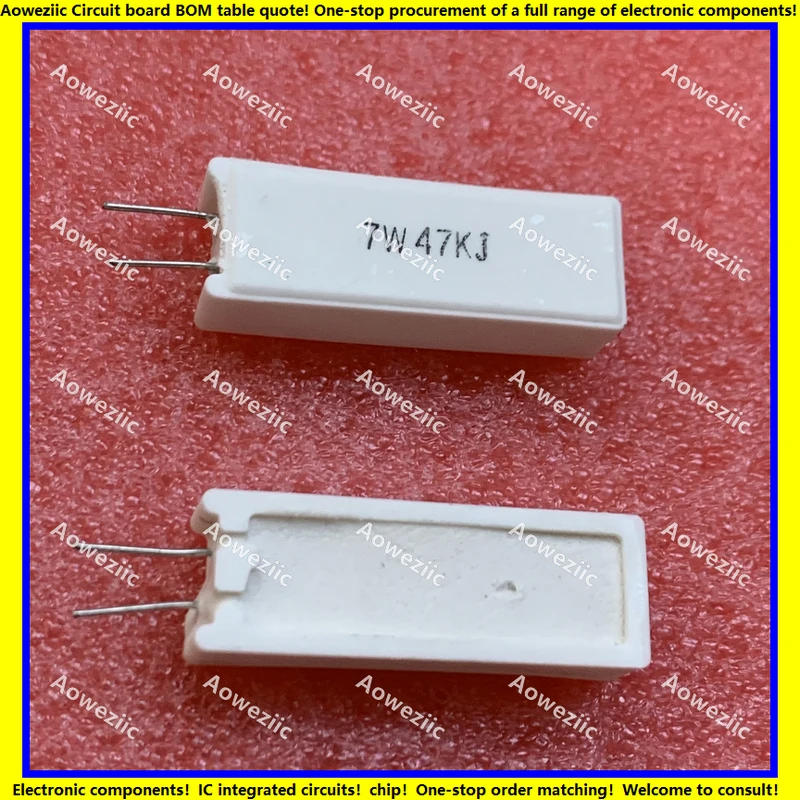 10 개/몫 7W47KJ 7W47000ΩJ RX27-5 SQM 수직 시멘트 저항 7W47000ohm 7W47000RJ 47K 세라믹 저항 정밀도 ± 5% 힘