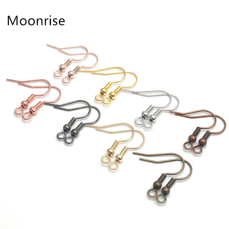 100pcs Gold Silver KC Gold Plated Earring Clasps French Hooks Diy Earring Findings Earwire Jewelry Making Accessories