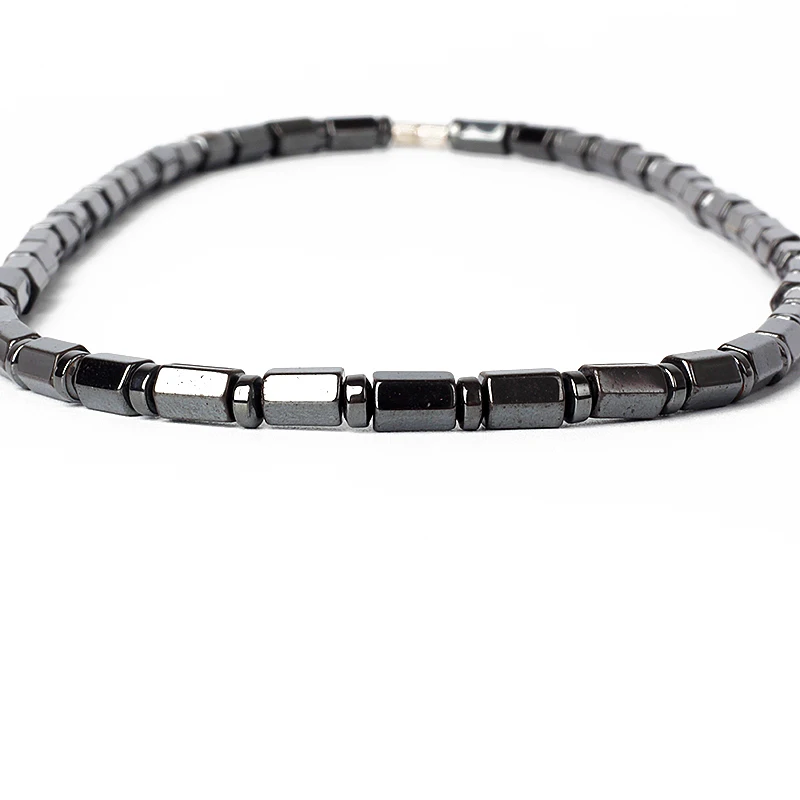 Natural Facted Hematite Necklaces Women Fashion Section Hematite Beads Necklace Reiki Healing Healthy Soul Jewelry Accessories