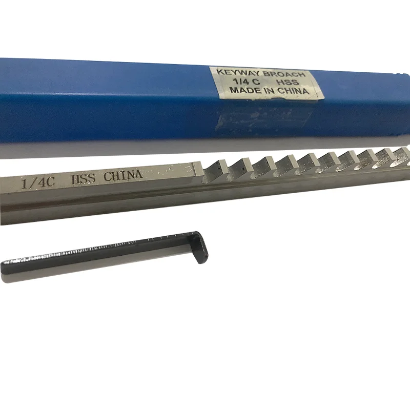 1/4 C Push-Type Keyway Broach นิ้วขนาด HSS Broach ตัดเครื่องตัดเครื่องมือเครื่อง CNC ใหม่