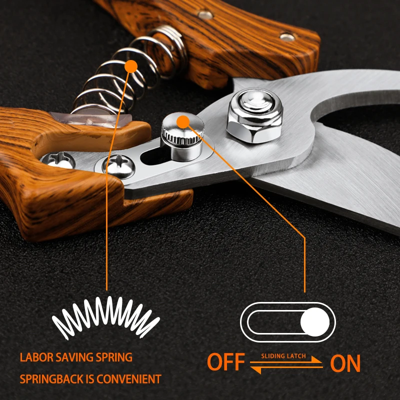 OUDISI SK5 Vườn Kéo Cắt Tỉa Cây Tông Đơ Secateurs Tay Máy Tỉa Cắt Vườn Kéo Dễ Dàng Tỉa Dụng Cụ Làm Vườn