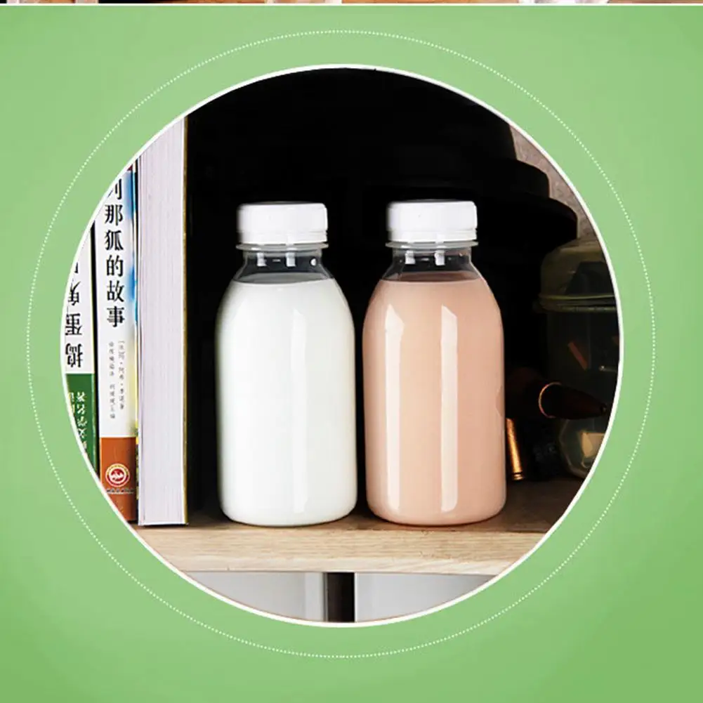 Plastic Milk Bottle Transparent Plastic Milk Storage Bottles Beverage Drinking Bottles Clear Milk Water Juice Bottle For Outdoor