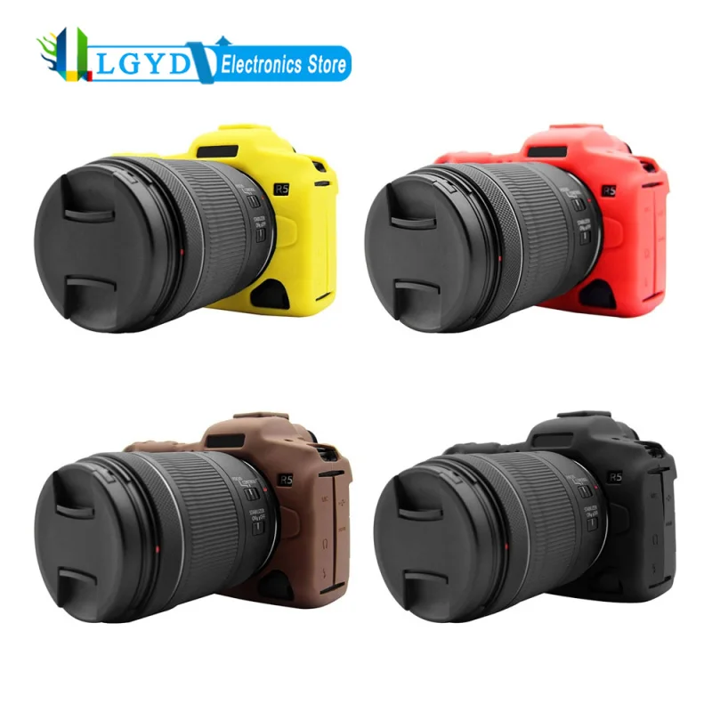 غطاء واقي سيليكون طري Puluz لكاميرا canon eos r5 الرقمية slr