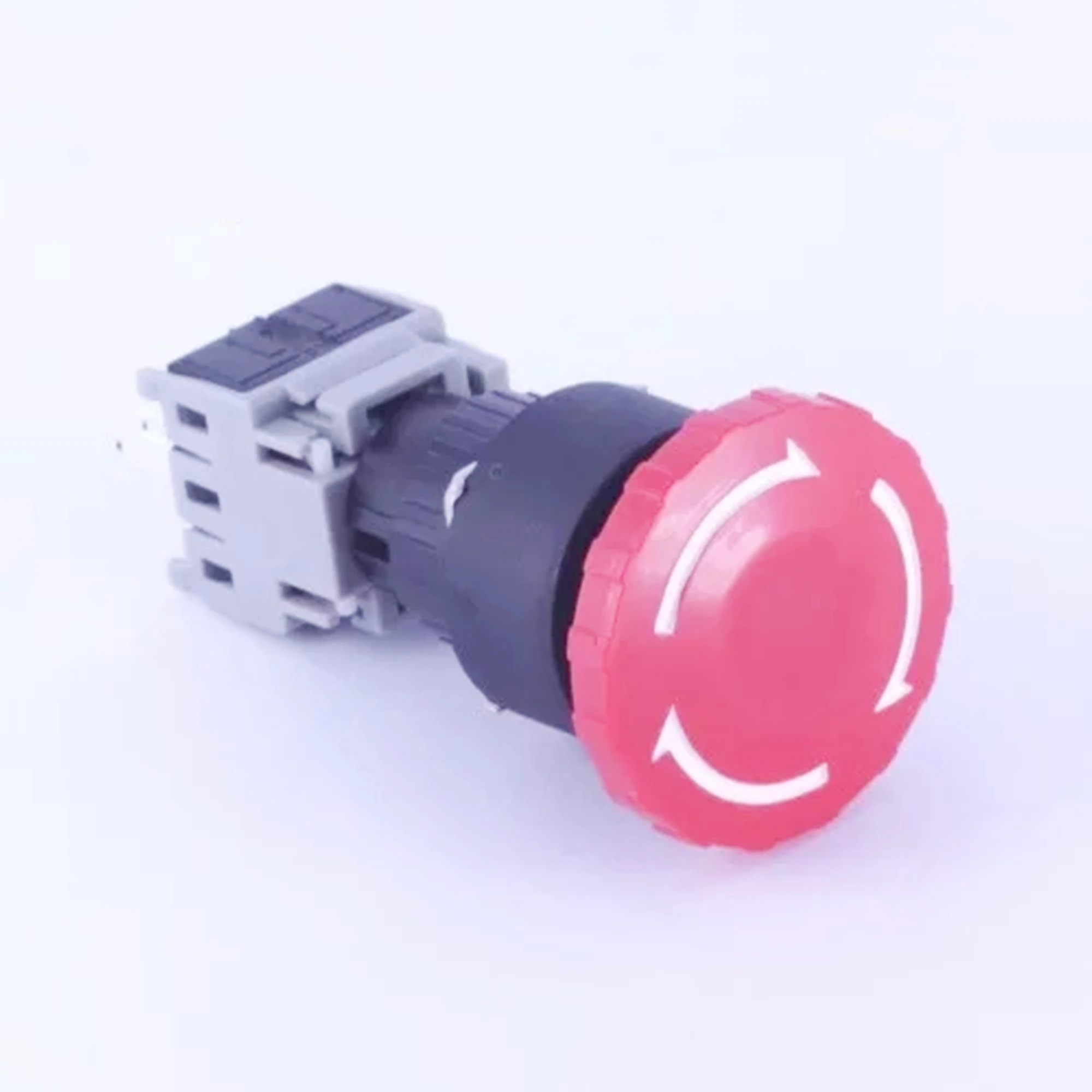 ELEWIND 16mm Plastic 4 PIN terminal Red Yellow emergency stop pushbutton switch ( PB163-11TSA )