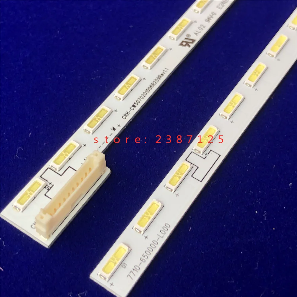 

1SET=2PCS LED Backlight Strip CRH-CW5070201006R259Rev1.1 7710-650000-L000 7710-650000-R000 for 50E680F 50E760A