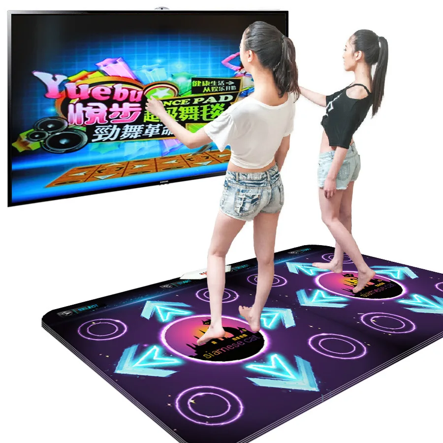 Hot Sale Double Dance Pads mats for PC TV Dance Gaming ,super dancer on computer,PK on the Double Dance pads