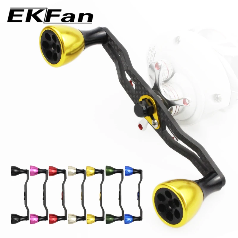 EKfan 130MM 105MM Suitable For DAI&SHI New Carbon Fiber Fishing Handle For Bait Casting Water-drop And Drum-Wheel Jig Reel